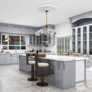 Miễn Phí Thiết Kế Trung Quốc Thực Hiện Sang Trọng Cao Kỹ Thuật 3D Màu Trắng Sơn Mài Có Độ Bóng Cao Gỗ Veneer Tủ Bếp Cửa - Product Image 3