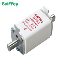 Fusible rápido tipo AR HRC enlace AC500V 120KA fusible de hoja Fusible de cerámica NT00C/NT000 certificado CE 160A rotura alta/baja