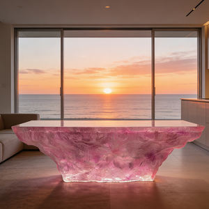 Juego de Comedor de Cristal, Acrílico Transparente de Primera Calidad, Estética Moderna, <span class=keywords><strong>Muebles</strong></span> para el Hogar, Mesa Cuadrada Decorativa - Product Image 1