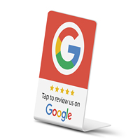 GSC NFC Stand Personnalisable 13.56MHz Google Review QR Code Affichage de la table pour le menu du restaurant et les médias sociaux Tap in Restaurants