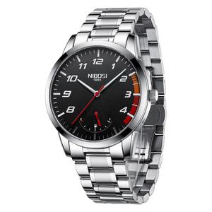 Drioshipping Reloj de pulsera de cuarzo analógico de lujo para Hombre, esfera de acero inoxidable de 43mm, banda de aleación de 22mm, esfera de cristal, Reloj de negocios para Hombre - Product Image 1