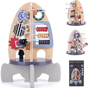 Juguete de Cohete de Madera para Niños, Modelo de Simulación Educativo <span class=keywords><strong>y</strong></span> Cognitivo para Jardín de Infancia, Multifuncional, Ensamblaje Manual, EN71 - Product Image 3