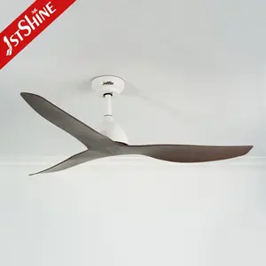 1stshine Ceiling Fan Vintage Plastic Blades Led Lighting Smart Ceiling Fan With Remote