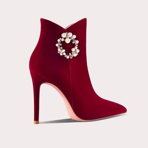 Da lộn trên màu đen Stiletto <span class=keywords><strong>cusp</strong></span> khởi động cho phụ nữ giản dị xã hội giày mùa đông với ngón chân nhọn tính năng thoáng khí mùa thu gót chân - Product Image 3