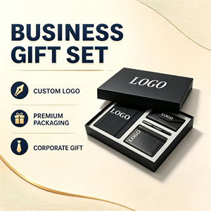 Ensemble cadeau de bureau de luxe personnalisé avec logo, 4 en 1, comprenant un carnet A5, un stylo, un étui à lunettes, un porte-passeport, kit de bienvenue pour les employés - Product Image 1