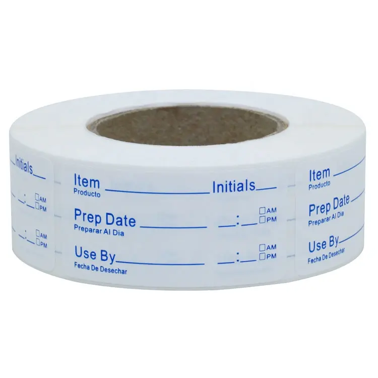 Hybsk 1 × 2 Inch Shelf Life LabelsためFood Rotation Use By Food Preparation Stickers Prep Date Total 500 Labels Per Roll