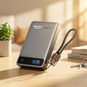 LDJ05 Banco de Energía Magnético Ultra Delgado, Carga Rápida de 15W 22.5W, Pantalla TFT, 5000mAh 10000mAh, Aprobado por Aerolíneas, OEM Personalizado - Product Image 1
