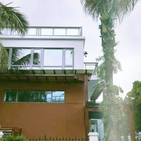 Aluminium résistant aux intempéries Double verre fixe Balcon Salle de bain Garde-corps en verre trempé Sécurité résidentielle pour extérieur intérieur