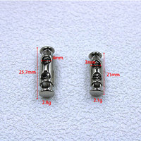 Alliage de zinc Double trou cordon serrure élastique cordon chaîne métal bascule bouchon cordon fin serrure pour vêtements veste vêtements vêtement