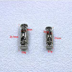 जस्ता मिश्र धातु डबल होल कॉर्ड लॉक इलास्टिक ड्रॉस्ट्रिंग धातु टॉगल स्टॉपर कॉर्ड अंत लॉक - Product Image 6