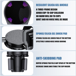 Portavasos Multifuncional para Auto, ABS, para Consola Central, Tamaños Pequeño/Grande, con Bloqueo, Marca OEM, Sin Garantía - Product Image 2