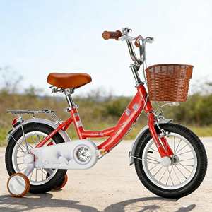 จักรยานเด็กญี่ปุ่นสำหรับเด็กผู้หญิง ขนาด 14 นิ้ว ล้ออะลูมิเนียมอัลลอยด์ ดิสก์เบรก โครงแบบซอฟท์เทล สำหรับเด็กอายุ 3-12 ปี - Product Image 1