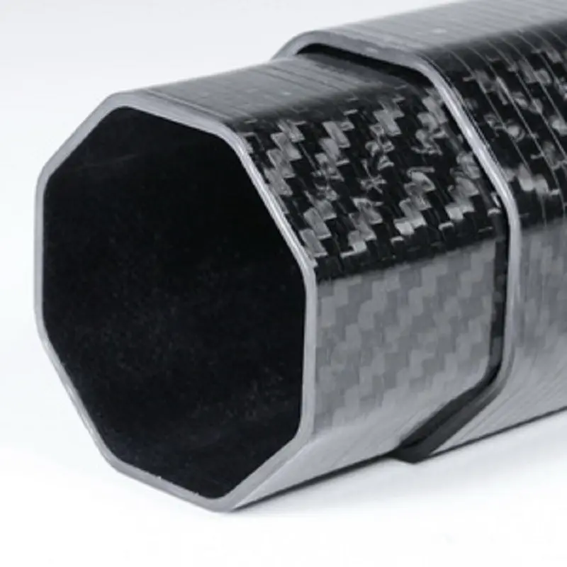 Cao strengthness sợi carbon Ống linh hoạt 100% 3K lục giác CF ống sợi Carbon hình bát giác Ống