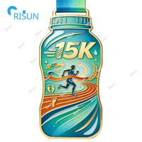 Médailles personnalisées pour marathon virtuel 15K, course amusante, course à pied, course de vitesse, médailles de finisseur, médailles personnalisées pour course à pied 15K