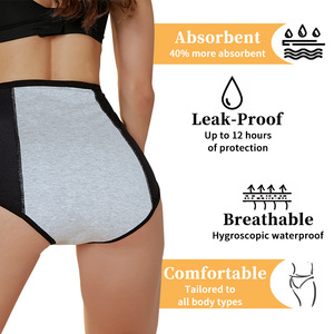 Ropa Interior Menstrual Personalizada al por Mayor <span class=keywords><strong>para</strong></span> Mujer, Talla Grande, Lavable, Cómoda, Transpirable, de 3 Capas, a Prueba de Fugas, Absorbente - Product Image 3