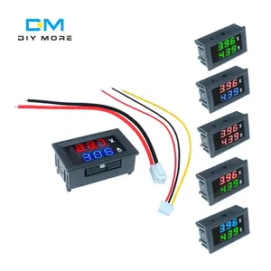 DC 0-100V 0-10A Digital Pengukur Tegangan Volt Pengukur Amper 12V 24V 36V 48V Mobil Sepeda Motor Sepeda Listrik Tegangan Current Meter Baterai Tester