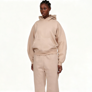 Wholesale Men Winter Heavyweight French Terry Cotton No Drawstring Eco-Friendly Puff Printed Oversized <b>Personalized</b> LOGO Print - Product Image 3