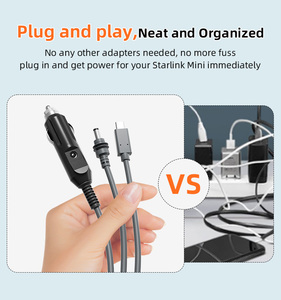 3-इन-1 स्टारलिंक मिनी केबल एक्सेसरी हाई-स्पीड प्रकार सी कार चार्जर डीसी प्रतिस्थापन केबल फास्ट चार्जिंग यूएसबी केबल - Product Image 4
