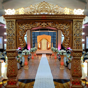 พิธีแต่งงานที่พระราชวังทองคำ บอฮอลลีวูด มานดัป งานแต่งงานสุดอลังการแบบบอฮอลลีวูด มานดัปมหารานี ซูเปอร์ราชมหาราล มานดัปงานแต่งงาน สหรัฐอเมริกา - Product Image 1