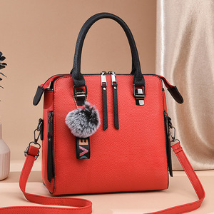 Hot Selling Solid Color <b>Handbags</b> Large Capacity Hairball Tassel Crossbody Bag Shoulder Bags for Women - Product Image 6