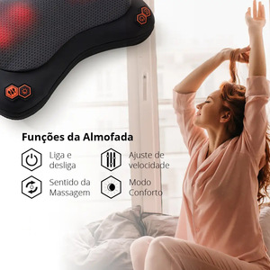Massage Cushion Kneading <b>Heating</b> Infrared Physiotherapy <b>USB</b> Rechargeable For Neck Waist Back - Product Image 2