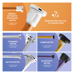 더블 시스템 스마트 롤러 블라인드 오피스 호텔용 원격 롤러 쉐이드가 있는 전동 암막 창 블라인드 제어 - Product Image 3