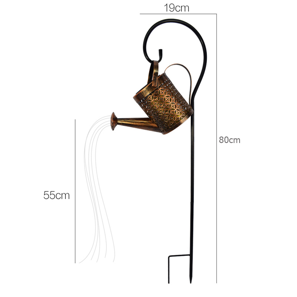 Creative Watering Can Sprinkles Star Type Shower Art Light LED Solar Light for Yard Garden Lamp Lights