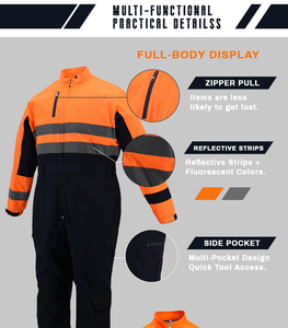 Ropa de Trabajo Personalizada OEM ODM para Hombre, Ropa de Seguridad para la Construcción con Tela Reflectante - Product Image 3