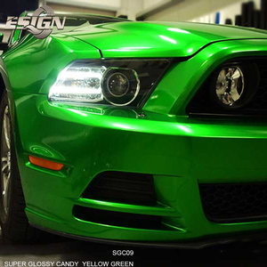 AURORA PELÍCULA AMARILLO VERDE Wrap Vinilo <span class=keywords><strong>Car</strong></span> Foil Covering Decal Sticker para el lado del coche Importado Envoltura de pegamento extraíble - Product Image 6