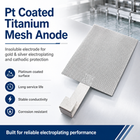 Anode en maille de titane revêtue de Pt, électrode insoluble pour électrolyse de l'or et de l'argent, protection cathodique, longue durée de vie