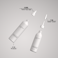 Bouteille d'emballage souple en PE à embout pointu personnalisée pour cosmétiques, lotions, sérums et shampoings 60ml-360ml OEM/ODM