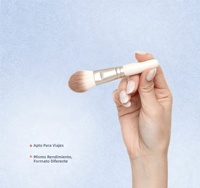 JLY 9 Pinceaux de Maquillage Portables de Voyage, Poils Doux comme des Nuages, Pinceau Plat, Correcteur, Outils Cosmétiques Personnalisés pour le Visage et les Yeux, Mini Pinceau