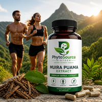 Poudre d'extrait de Muira Puama (Ptychopetalum Olacoides) - Extrait végétal de qualité alimentaire pour complément alimentaire pour la santé masculine en flacon