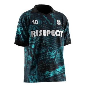 Camiseta Deportiva Versátil con Cuello Polo en V, Malla Transpirable, Secado Rápido y Diseño Personalizable para Apoyo en el Campo - Product Image 5