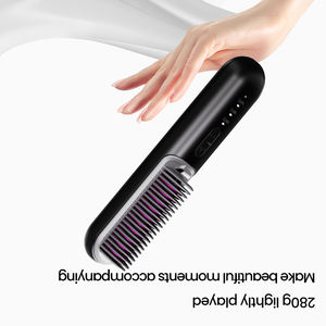 Nuevo Mini Cepillo Eléctrico para el Cabello con Iones Negativos, Peine Caliente con Apagado Automático en 10 Minutos, Cepillo Alisador de Cabello Inalámbrico - Product Image 2