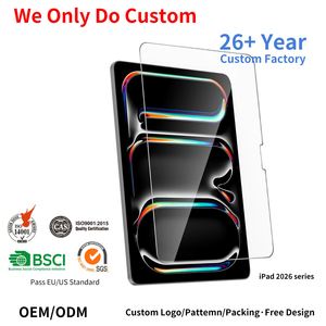 Protection d'écran personnalisée OEM pour iPad Pro/Air 2026 11/13 pouces, nouvelle arrivée, verre trempé 9H, anti-rayures, anti-chute - Product Image 1