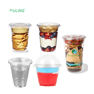 Cốc Sữa Chua Bột Yến Mạch Dùng Một Lần Parfait Insert 9 Oz, 12 Oz Rõ Ràng Nhựa Lạnh Pet Cup Với Snack Có Nắp Đậy - Product Image 6