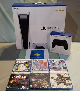 Siêu Video Trò Chơi Giao Diện Điều Khiển PS5 Pro New PS5 Giao Diện Điều Khiển Kỹ Thuật Số Phiên Bản & Đĩa Phiên Bản 2Tb 5 Trò Chơi & 2 Cảm Giác Kép Bộ Điều Khiển Không Dây - Product Image 6