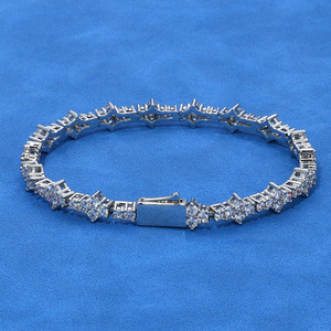 Chaîne Tennis Moissanite 6,5 mm en Laiton, Bijoux Hip Hop Iced Out, Bracelet Unisexe Scintillant VVS Taille Ronde Brillante <span class=keywords><strong>Miami</strong></span> - Product Image 4