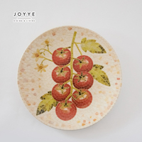 JOYYE Nieuwe Aanwinst Digitale Print Keramische Bord Vintage Fruit & Groente Dinerbord Op Maat Ontworpen Huishoudelijk Tafellaatwerk