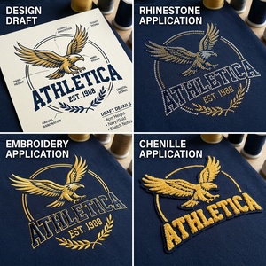 Wholesale Stock Colorful Felt Based Souvenir Design Heat Press Chenille Transfer Iron On Logo For T-Shirt