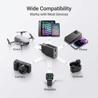 Nuevo Cargador Rápido USB-C PD Ultra Delgado de 20W TKT con Doble Puerto QC3.0/QC4.0, Resistente al Fuego, 5V/2.4A para Teléfonos Celulares, Tabletas y Cámaras