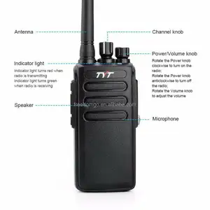 TYT MD 680D对讲机功能强大的10w超高频/甚高频TYT对讲机，带短信手持双向无线电对讲机黑色7.4 V Dc 10公里