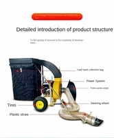 Souffleur-aspirateur portable 650W pour poudre, céréales, feuilles – Idéal pour boulangeries, vignerons, moulins à farine et nettoyage routier