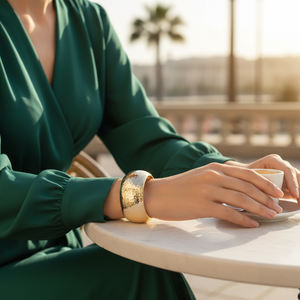 Braccialetti di moda a cerniera placcati in oro elegante Design braccialetto per le donne - Product Image 3