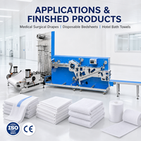 Machine de fabrication de serviettes jetables non tissées pour le visage, les mains et le corps, pour les spas