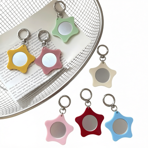 Porte-clés mignon en forme d'étoile, pendentif en résine acrylique, breloque portable pour téléphone ou sac, idéal pour cadeau ou fête, COLOR - Product Image 1