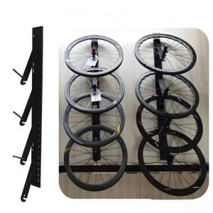Juego de ruedas de bicicleta profesional, soporte de exhibición de pared para bicicletas de montaña, estante de exhibición de ruedas de bicicleta montado en la pared de acero laminado en frío resistente - Product Image 1