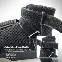 Botte post-opératoire réglable à tige haute pour décompression de l'avant-pied, avec protection d'orteil amovible, en maille, Velcro et cale en TPR, pour la récupération des blessures à l'orteil
