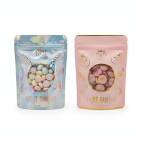 Sachet Doypack 16oz pour confiserie fruitée, avec laminage brillant, fermeture Ziplock à pression pour une conservation optimale, approuvé FDA